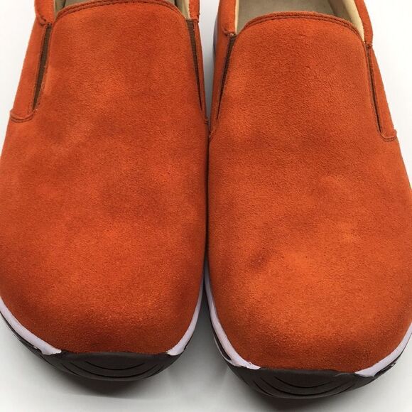 NIB Alegria Aaron Orange Suede Slip On Shoes - Size 43 EU 9.5 US (W US 13) main image 7